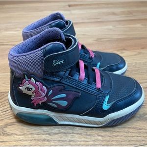 Geox Inek girls high top sneakers navy